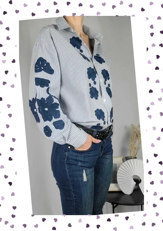 Camisa bordada – 100% algodón – Musy Muse – Nueva - Varias tallas disponibles – photo 2